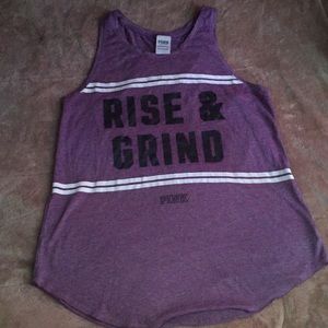 Rise & grind Victoria Secret Pink Tank